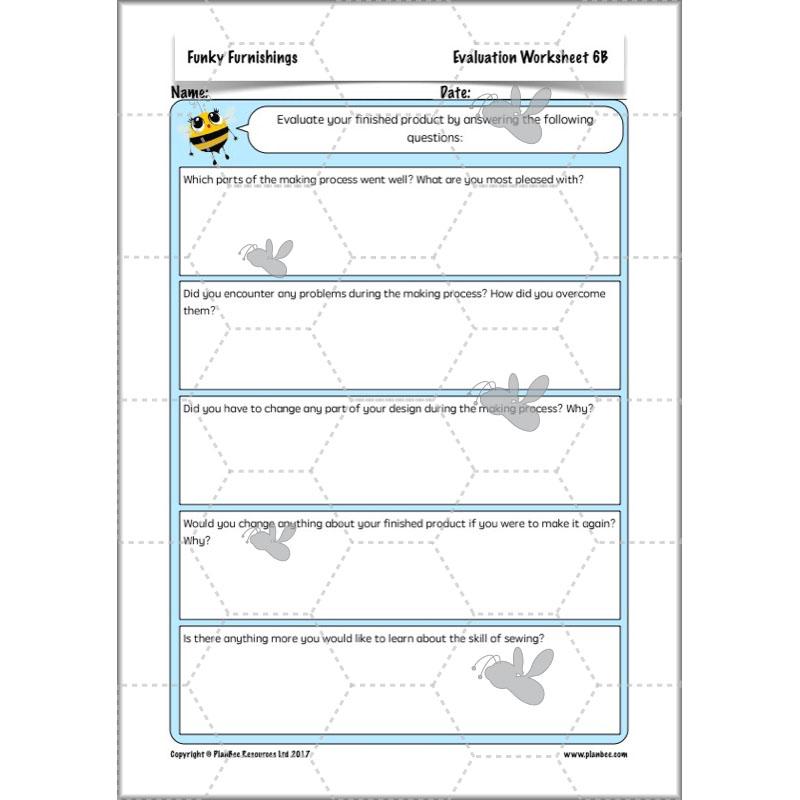 PlanBee Funky Furnishings KS2: DT Lesson Plans for Year 5 & 6