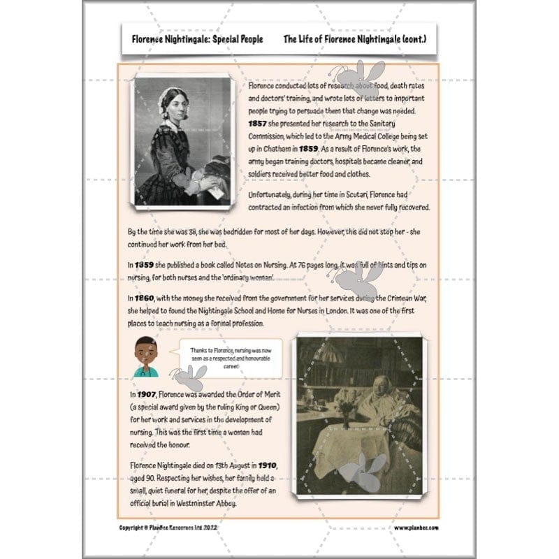 PlanBee Florence Nightingale KS2 | Special People Lesson Pack by PlanBee