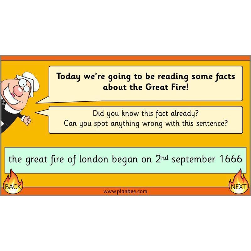 PlanBee Great Fire of London Newspaper Reports KS1 English Plans