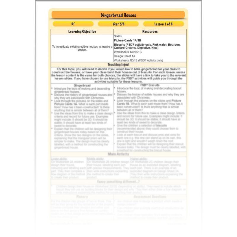 PlanBee Gingerbread Houses KS2 Christmas Cooking with Kids