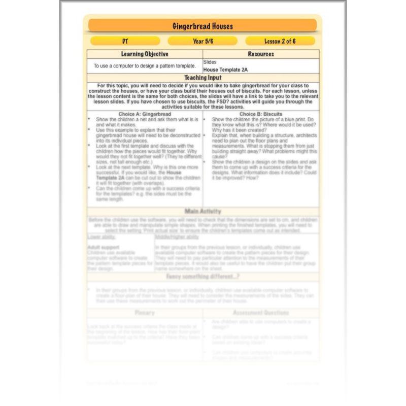 PlanBee Gingerbread Houses KS2 Christmas Cooking with Kids