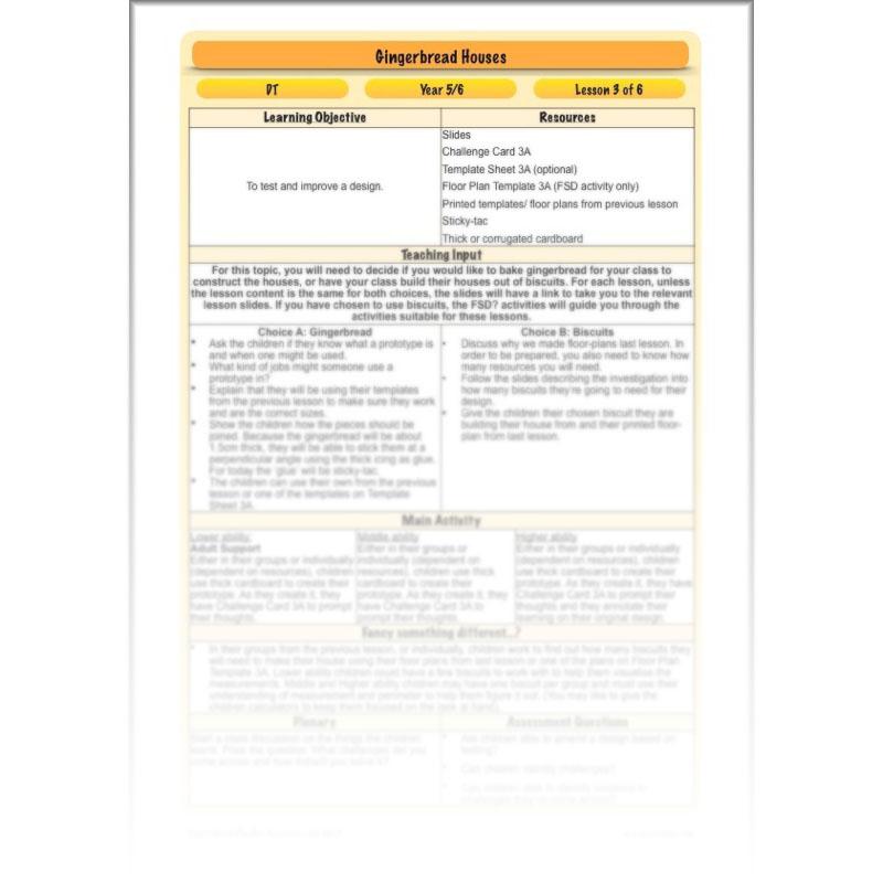 PlanBee Gingerbread Houses KS2 Christmas Cooking with Kids