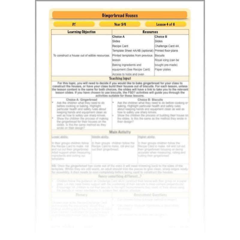 PlanBee Gingerbread Houses KS2 Christmas Cooking with Kids