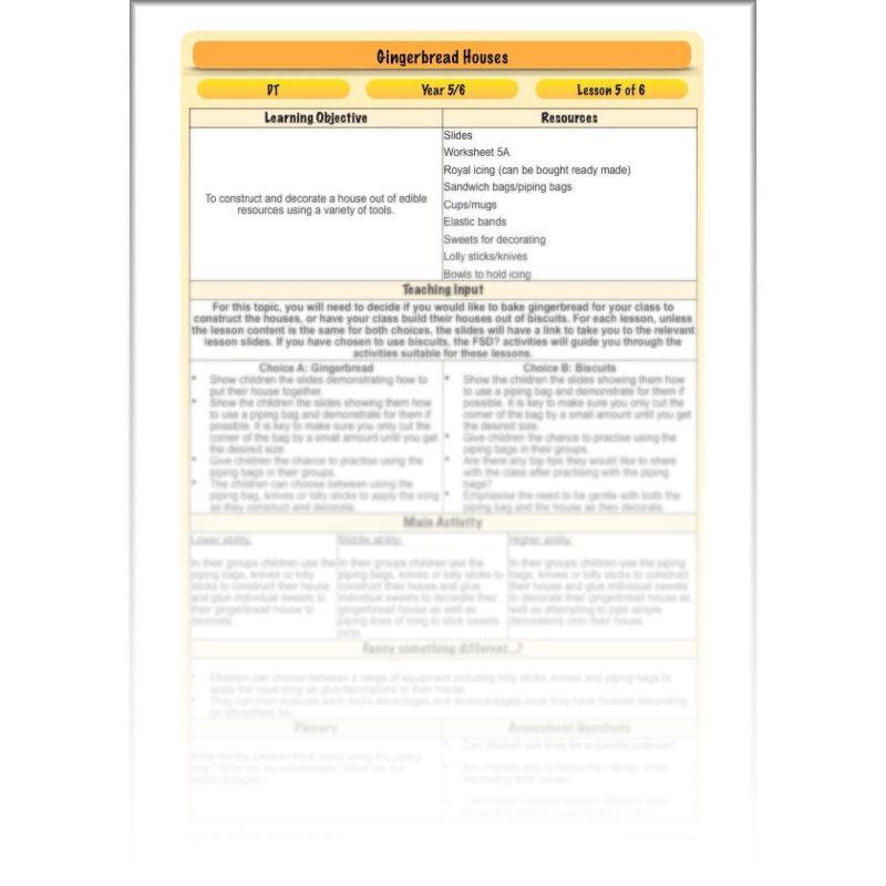 PlanBee Gingerbread Houses KS2 Christmas Cooking with Kids