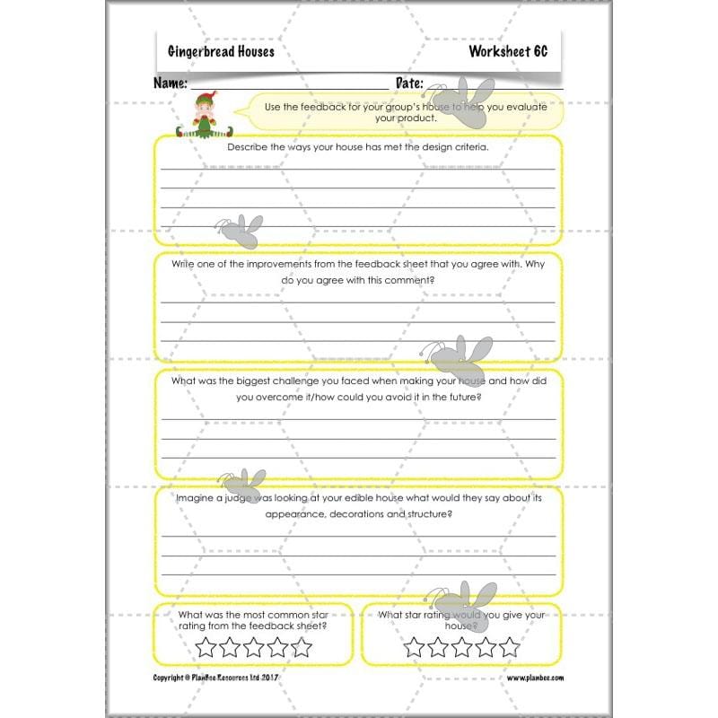 PlanBee Gingerbread Houses KS2 Christmas Cooking with Kids