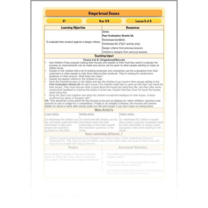 PlanBee Gingerbread Houses KS2 Christmas Cooking with Kids