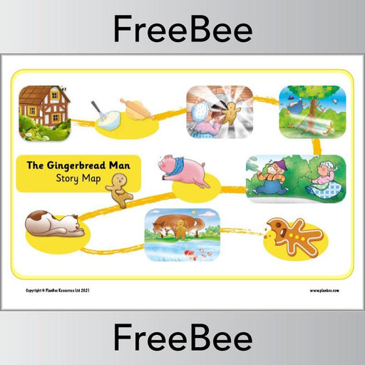 PlanBee FREE Gingerbread Man Story Map by PlanBee
