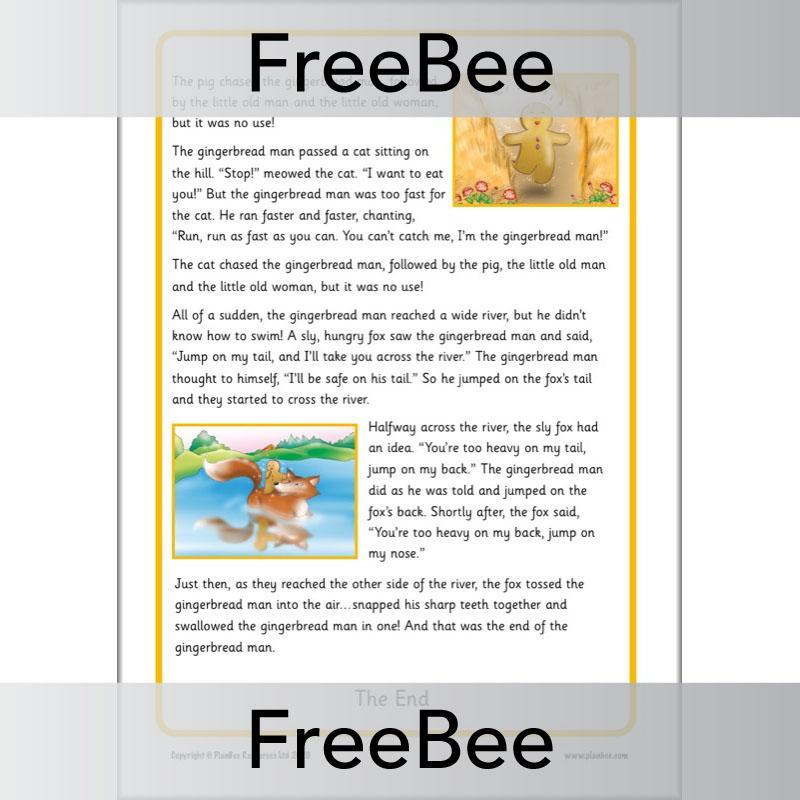 PlanBee The Gingerbread Man Story Printable by PlanBee