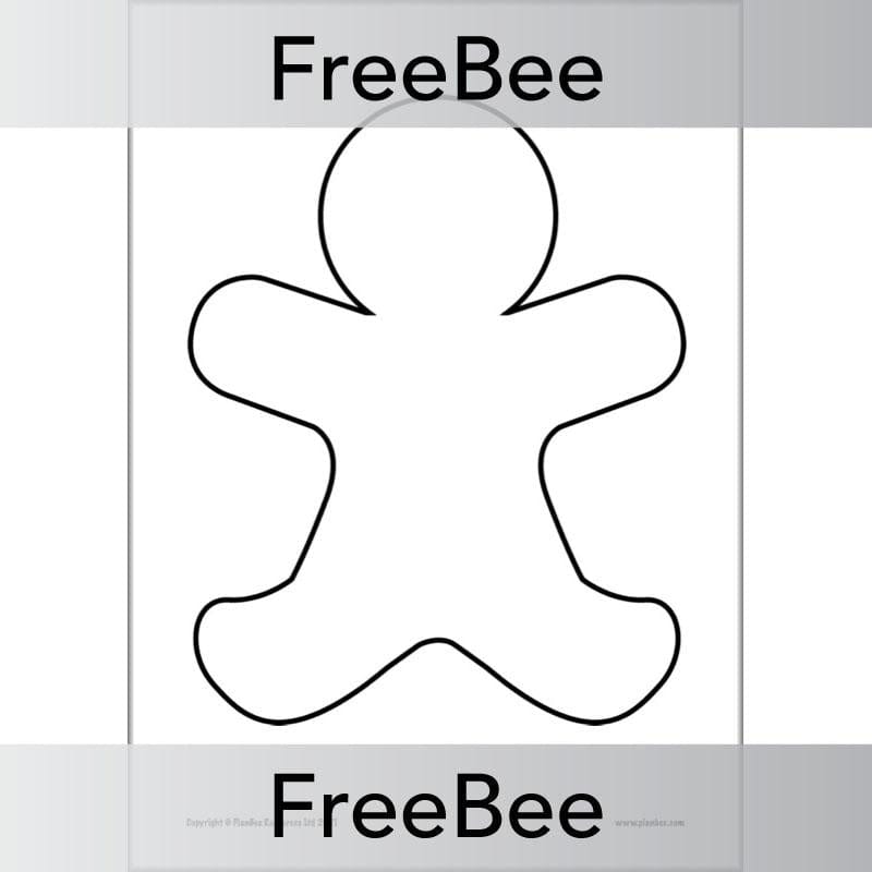 PlanBee FREE Gingerbread Man Template by PlanBee