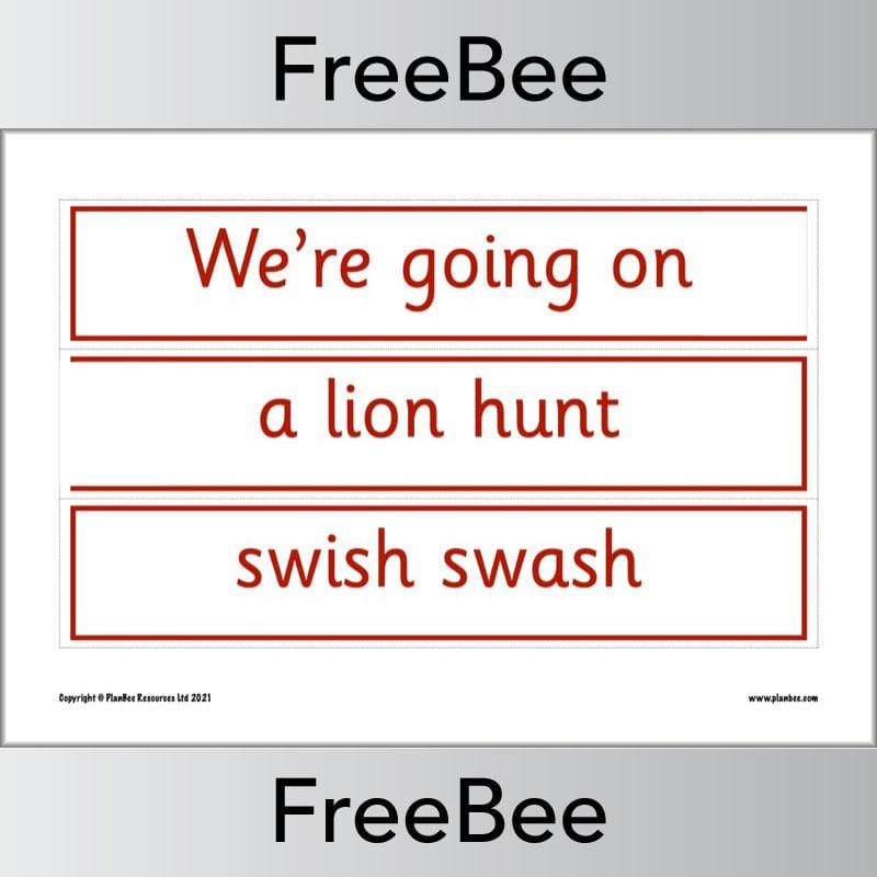 PlanBee Free We're Going on a Lion Hunt Display Pack by PlanBee