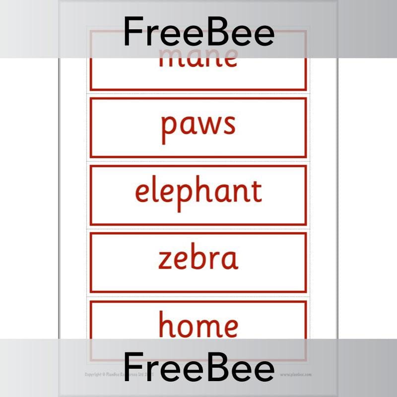 PlanBee Free We're Going on a Lion Hunt Display Pack by PlanBee
