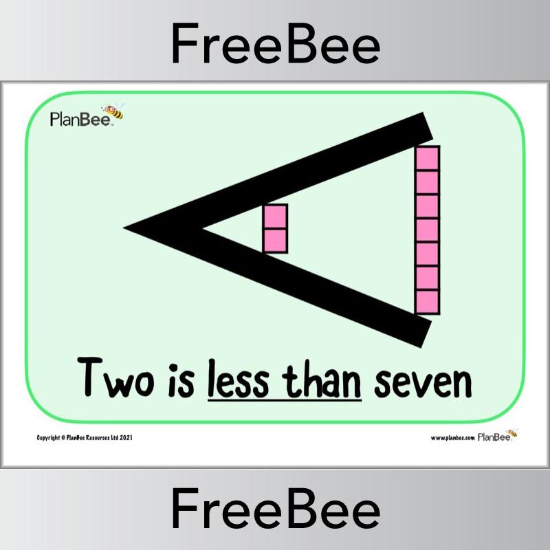 PlanBee FREE Greater Than and Less Than Posters by PlanBee