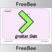 PlanBee FREE Greater Than Posters by PlanBee