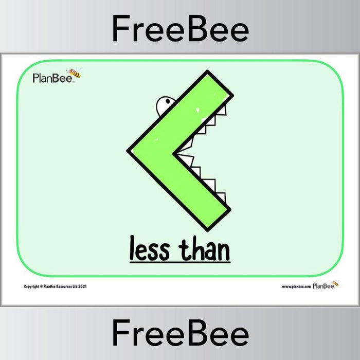PlanBee FREE Less Than Posters by PlanBee