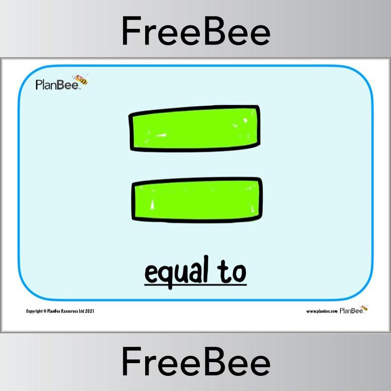 PlanBee FREE Equal To Posters by PlanBee