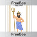 Free Ancient Greek Gods Poseidon Poster by PlanBee