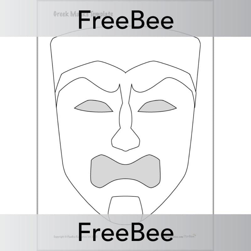 PlanBee FREE Greek Mask Template by PlanBee