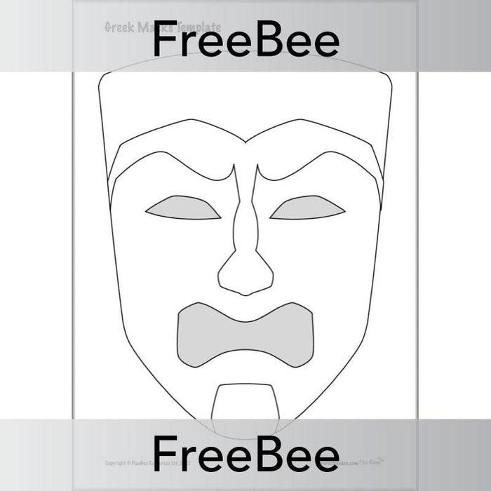 PlanBee FREE Greek Mask Template by PlanBee