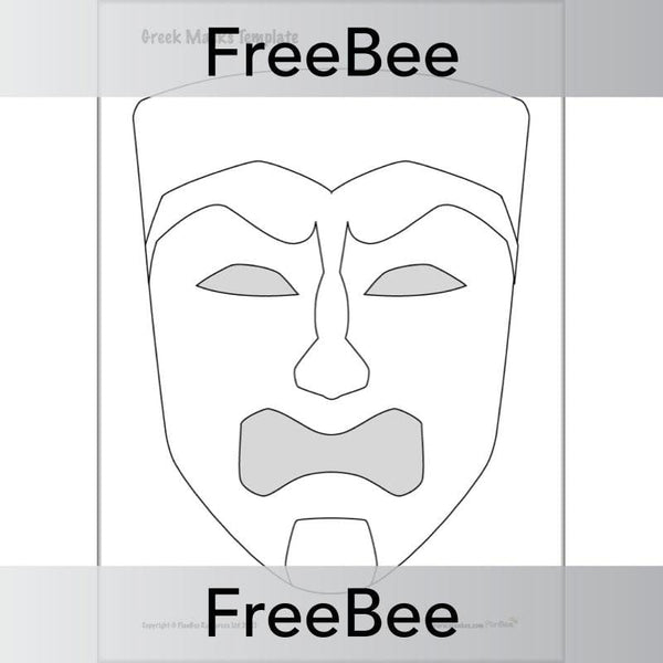 Greek Theatre Masks Templates Greek Theatre Mask Etsy UK