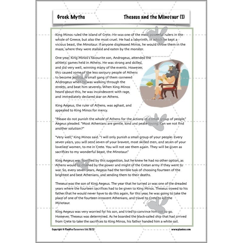 PlanBee Greek Myths KS2 English Lessons | Year 5 | PlanBee