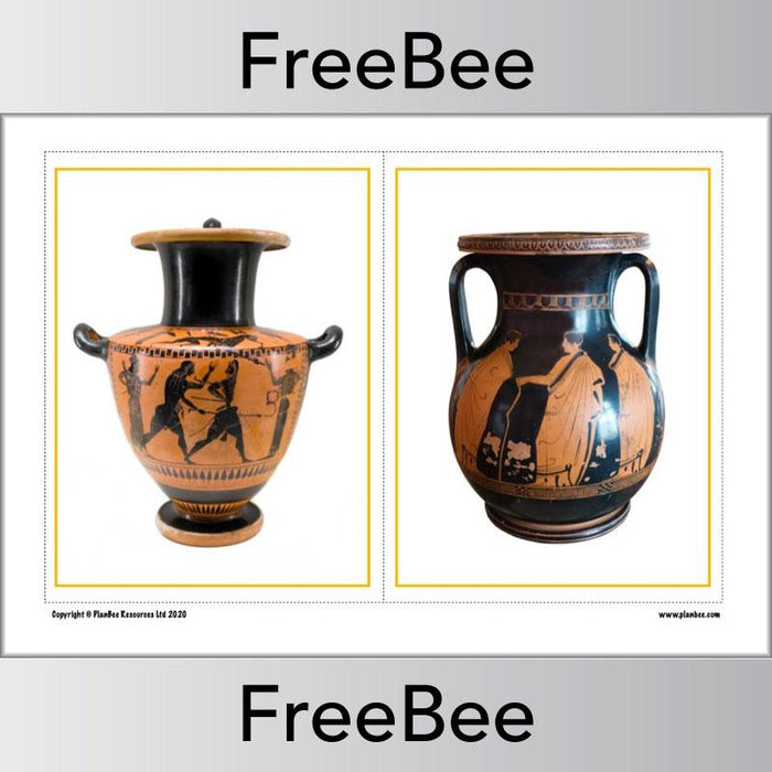 Free Ancient Greece Vases KS2 Picture Cards by PlanBee