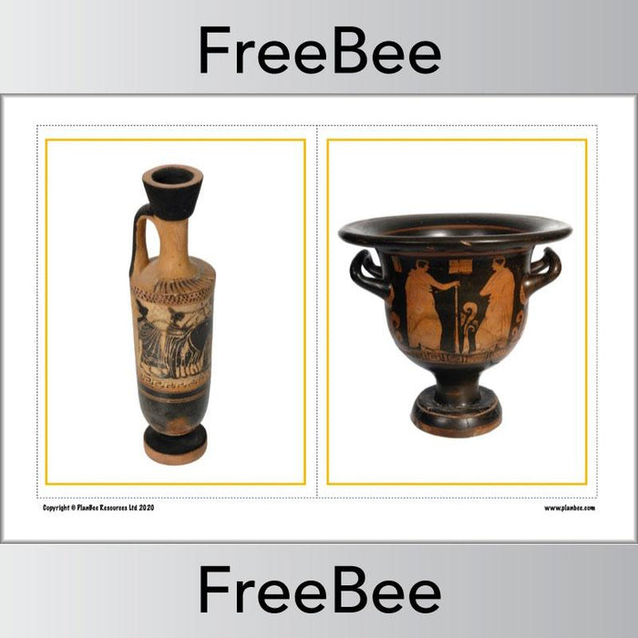 Free Ancient Greek Vases Picture Cards by PlanBee