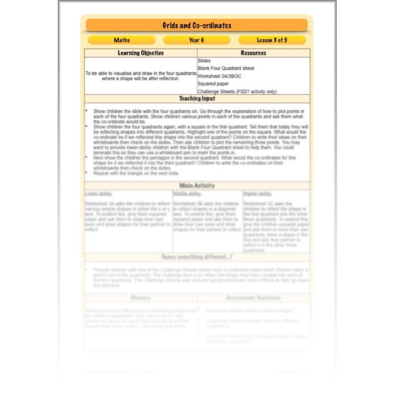 PlanBee Grids and Coordinates Year 6 Maths Lesson by PlanBee