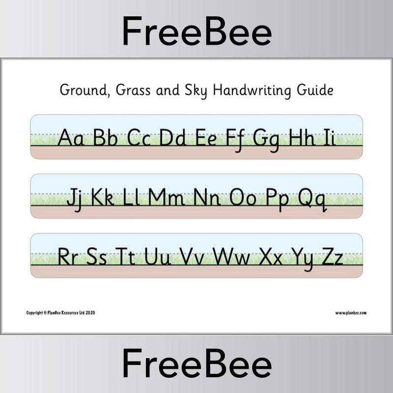 Free Ground, Grass And Sky Handwriting Guides By PlanBee