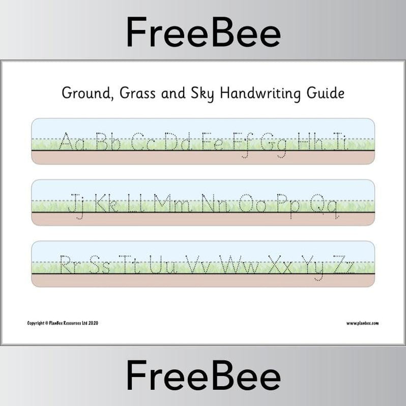 Free Ground, Grass And Sky Handwriting Guides By PlanBee