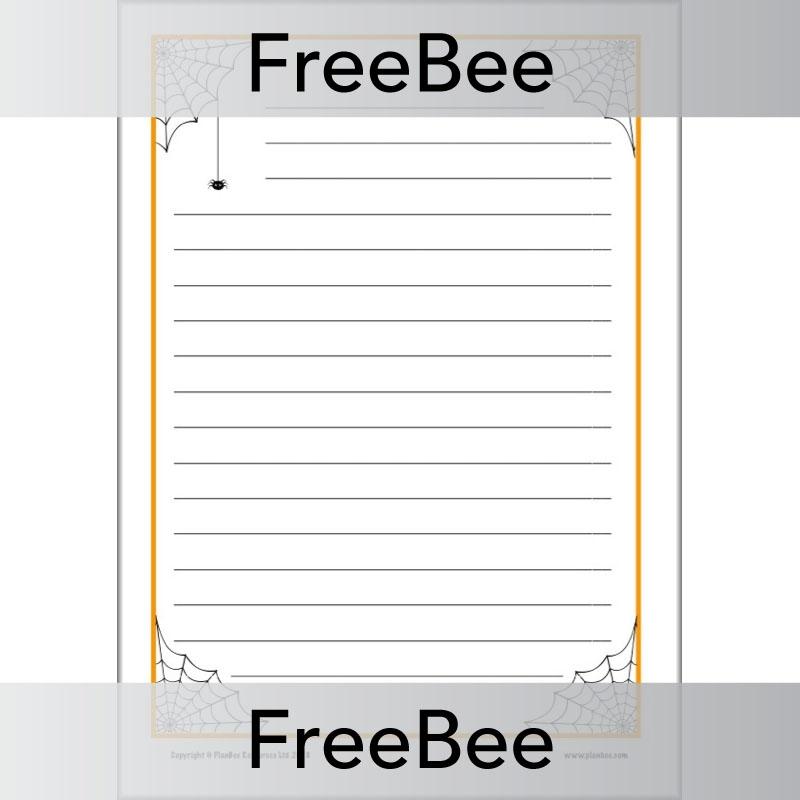 PlanBee FREE downloadable Halloween Writing Frames by PlanBee