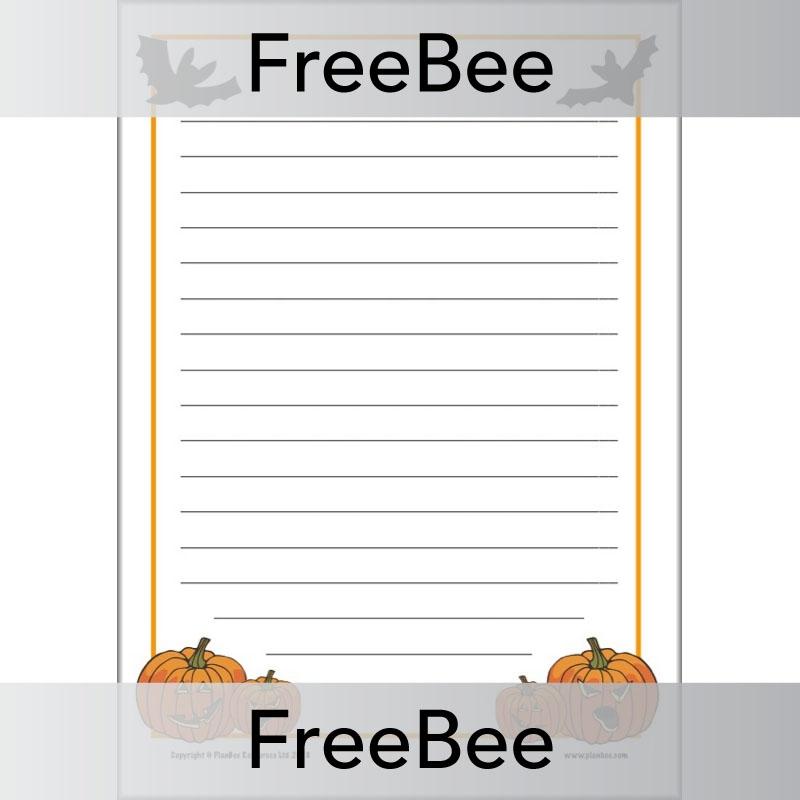 PlanBee FREE downloadable Halloween Writing Frames by PlanBee