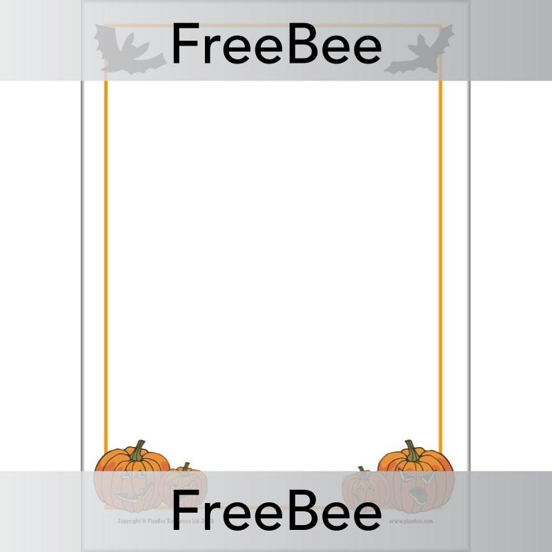 PlanBee FREE downloadable Halloween Writing Frames by PlanBee