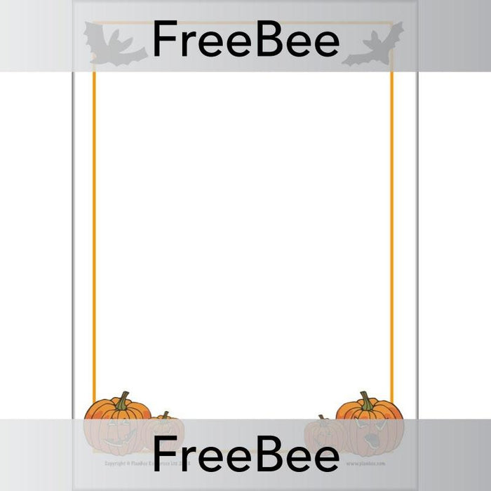 PlanBee FREE downloadable Halloween Writing Frames by PlanBee
