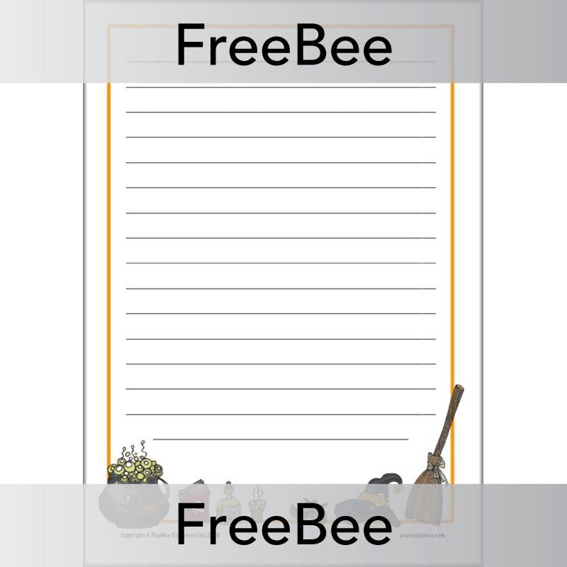 PlanBee FREE downloadable Halloween Writing Frames by PlanBee