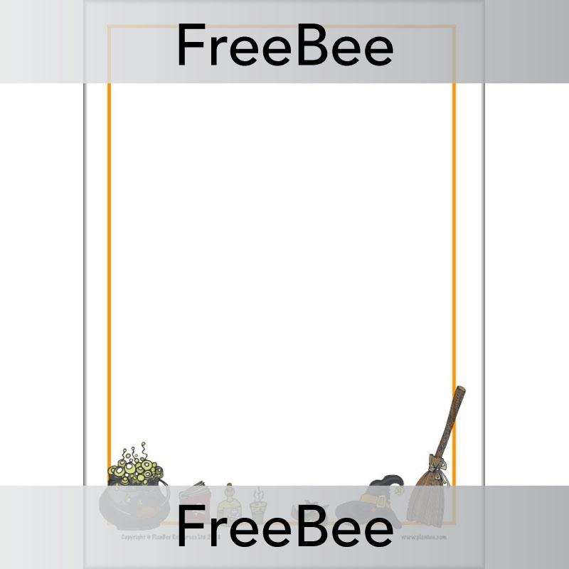 PlanBee FREE downloadable Halloween Writing Frames by PlanBee
