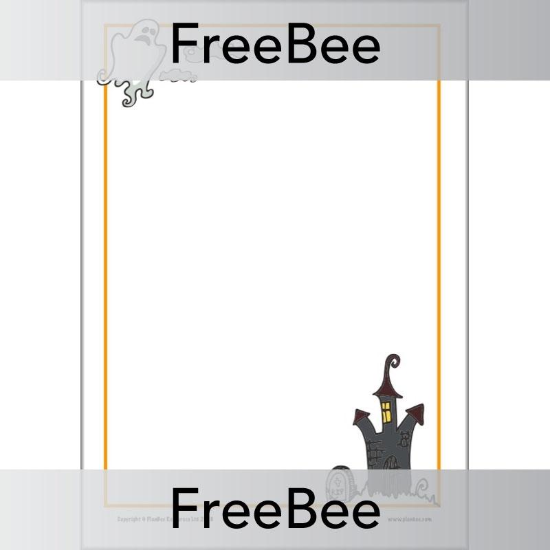 PlanBee FREE downloadable Halloween Writing Frames by PlanBee