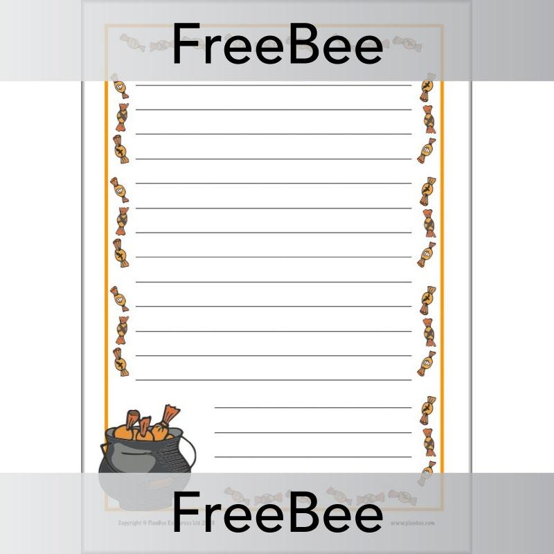 PlanBee FREE downloadable Halloween Writing Frames by PlanBee