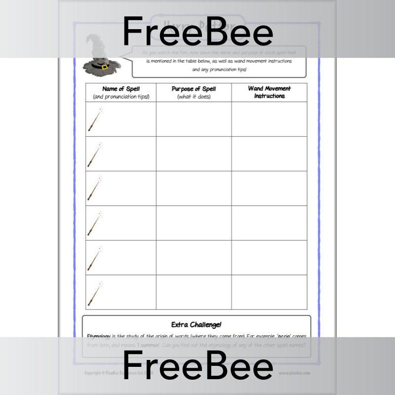 Harry Potter Activity Sheets Free PDF Resource by PlanBee