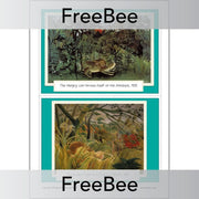 PlanBee Henri Rousseau Rainforest Art Picture Cards for KS1 and KS2