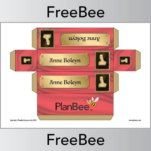 Free Downloadable Tudors Group Name Labels Anne Boleyn by PlanBee