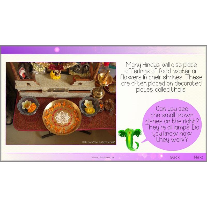 PlanBee Where do Hindus worship? Hindus Home and Mandir KS2 lessons