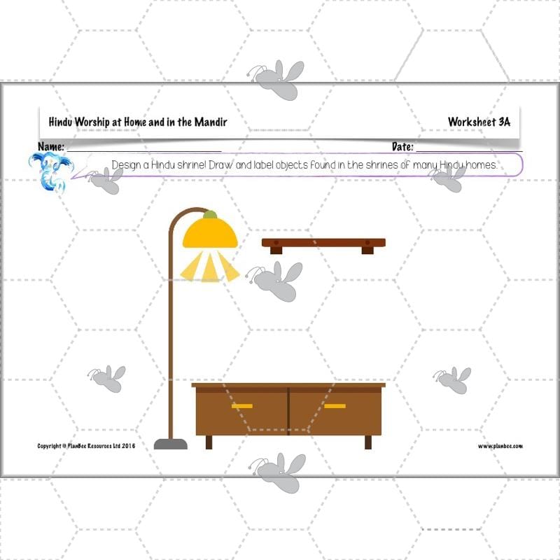 PlanBee Where do Hindus worship? Hindus Home and Mandir KS2 lessons