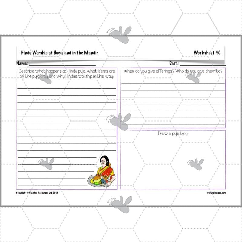 PlanBee Where do Hindus worship? Hindus Home and Mandir KS2 lessons