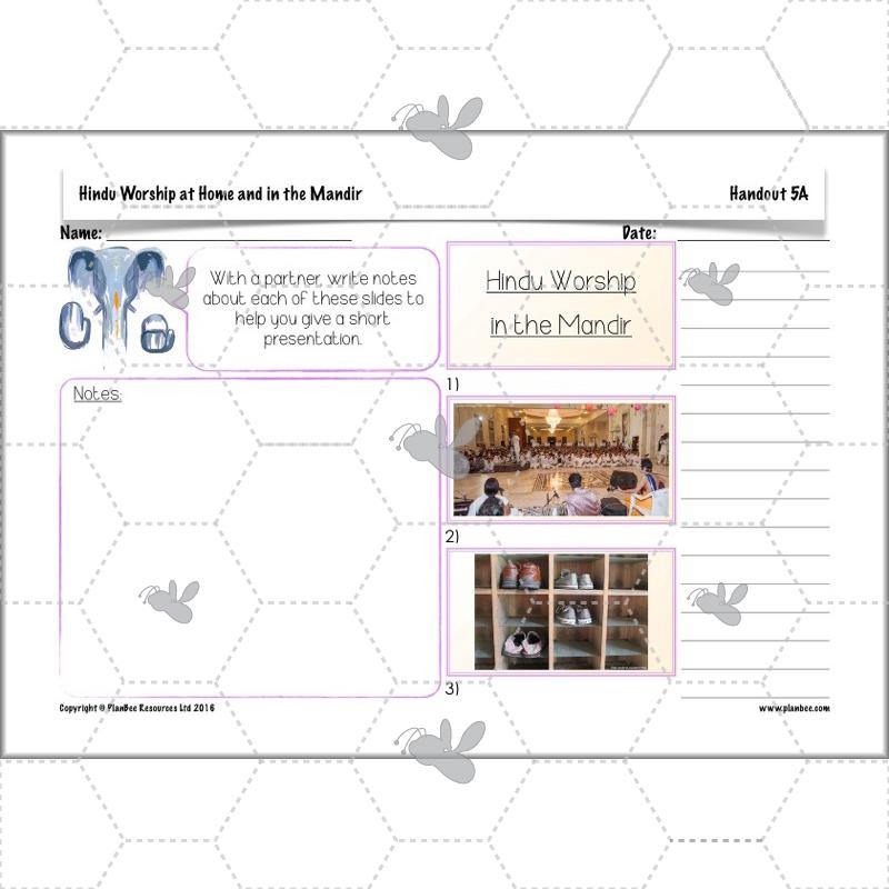 PlanBee Where do Hindus worship? Hindus Home and Mandir KS2 lessons