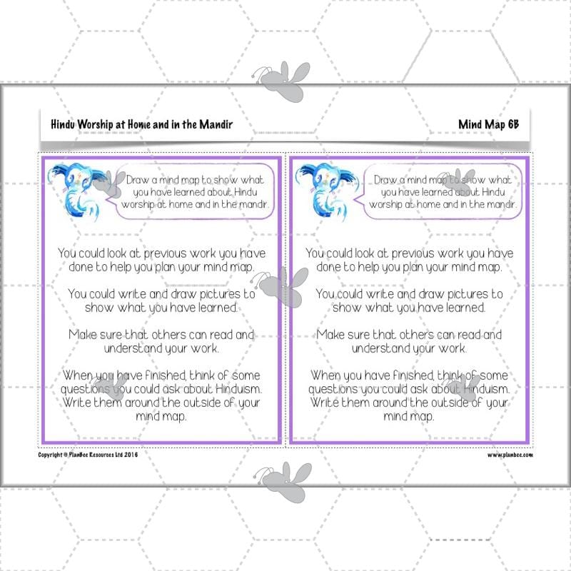 PlanBee Where do Hindus worship? Hindus Home and Mandir KS2 lessons