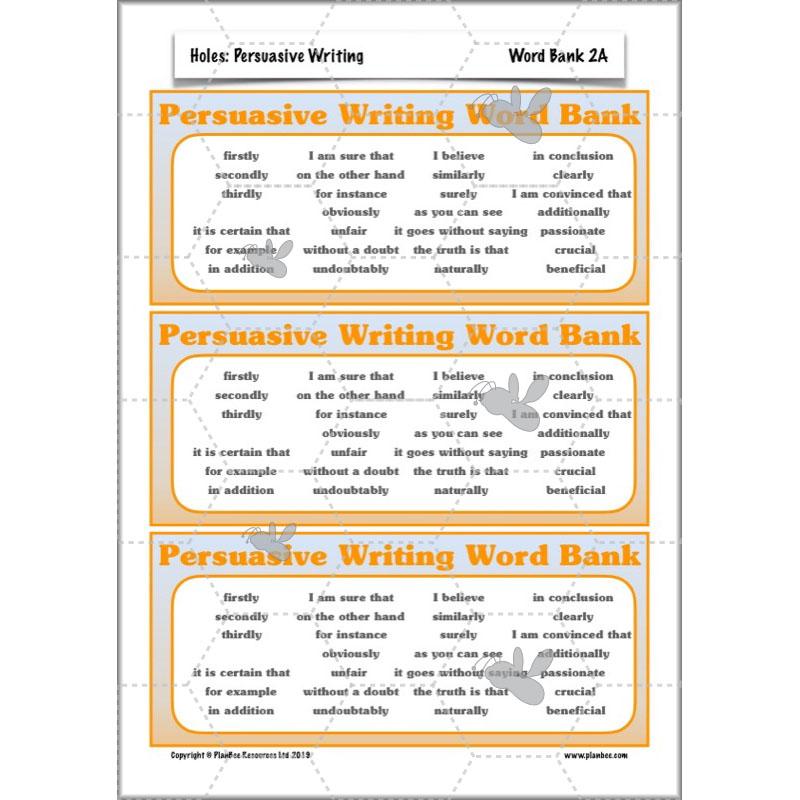 Persuasive Writing KS2 | Holes Planning Year 5 | PlanBee