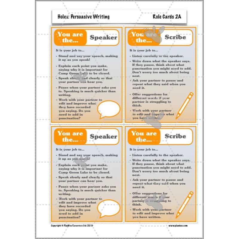 Persuasive Writing KS2 | Holes Planning Year 5 | PlanBee