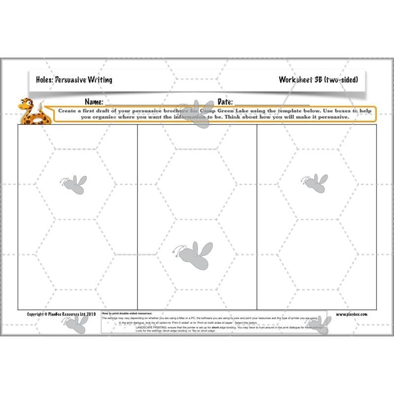 Persuasive Writing KS2 | Holes Planning Year 5 | PlanBee