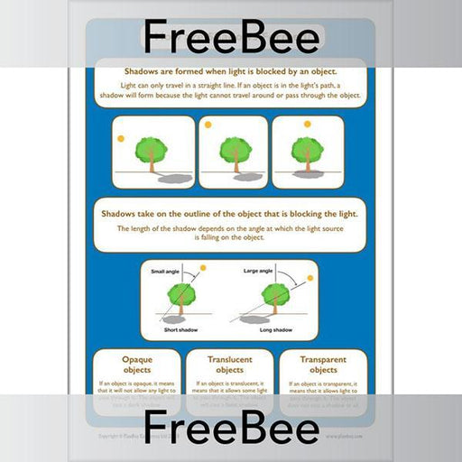 PlanBee FREE How are Shadows Formed KS2 Poster | Science