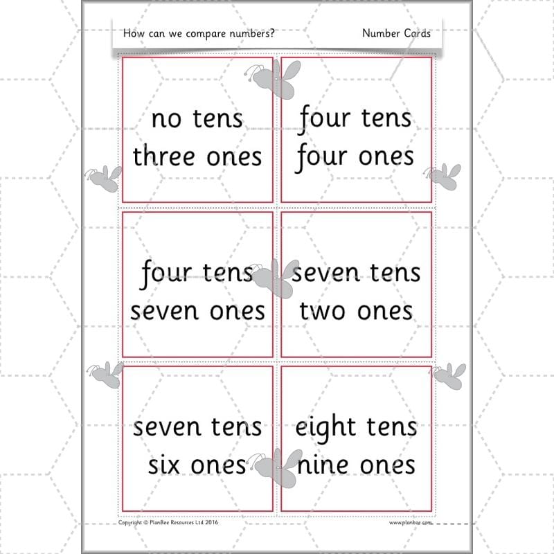 PlanBee How Can We Compare Numbers? Place Value & Number Year 2 Maths Plans